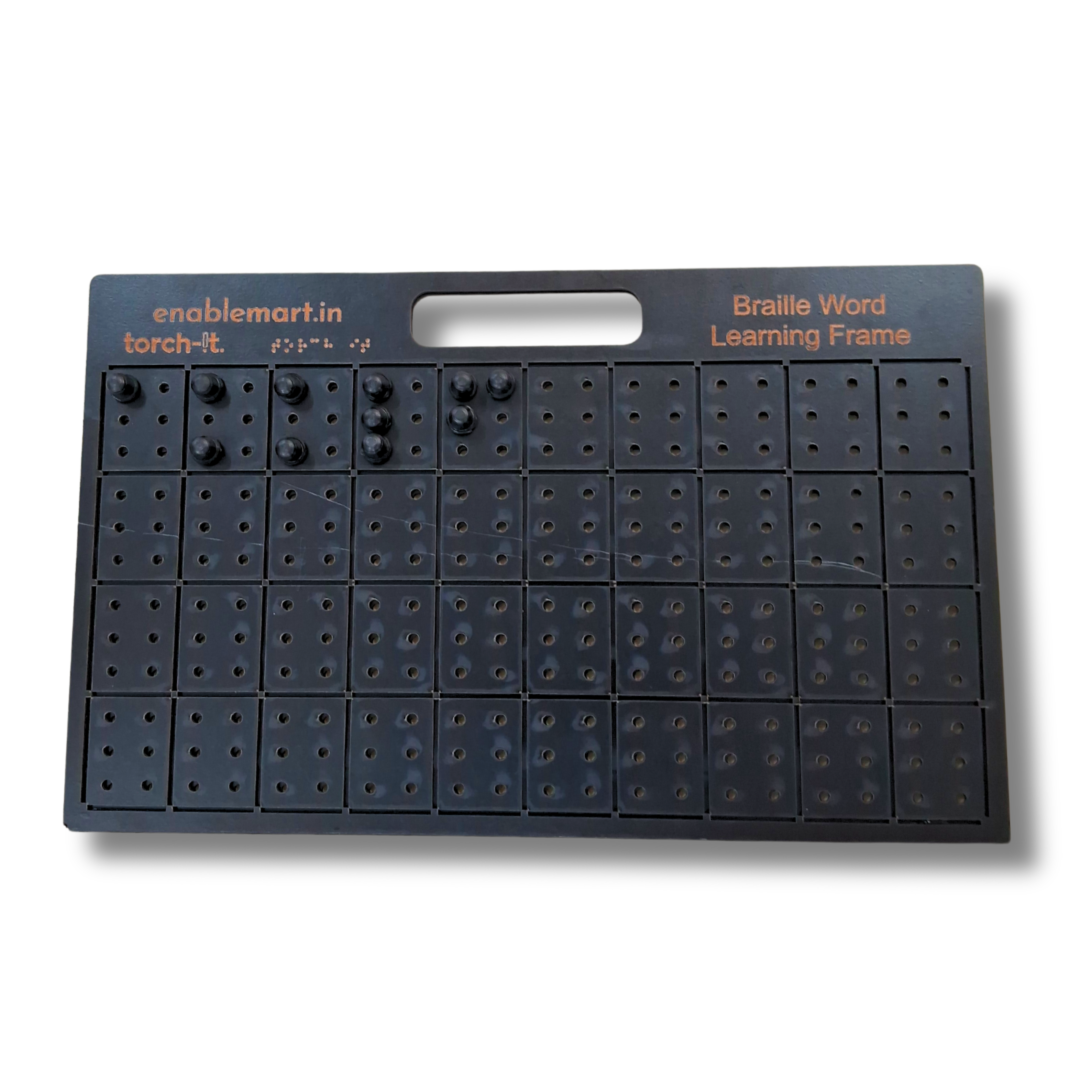 Braille Word Learning Frame – Perfect for Blind enablemart
