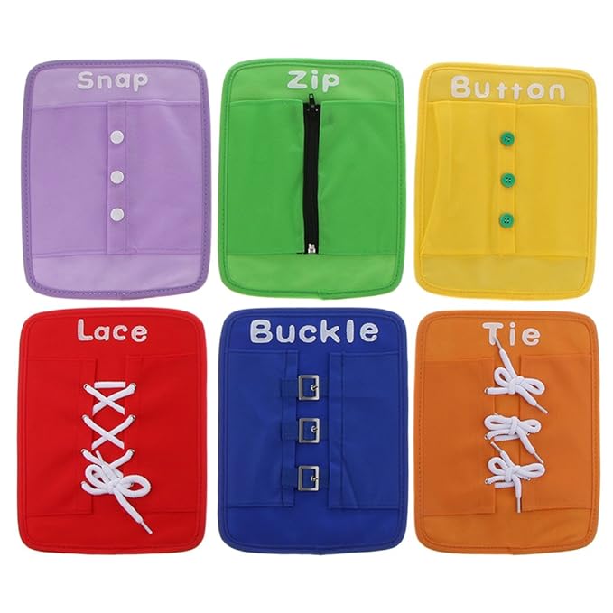 Zipper Simulation Activity Zipper Board – Educational Activity Board Set for Kids