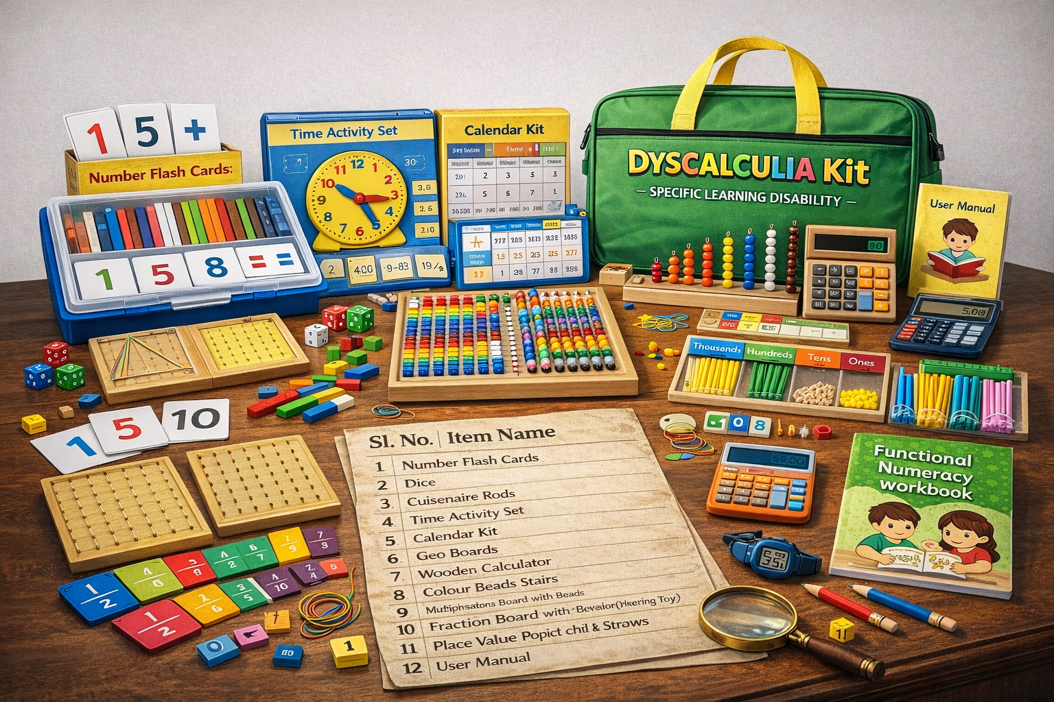 Disability Go Kit Dyscalculia Kit – Specific Learning Disability | enablemart